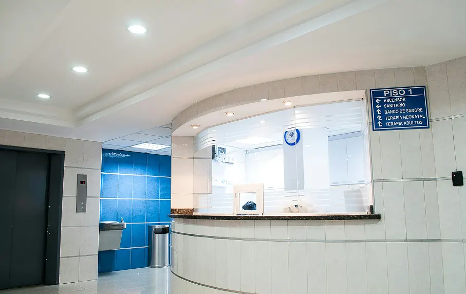 Reception in hospital